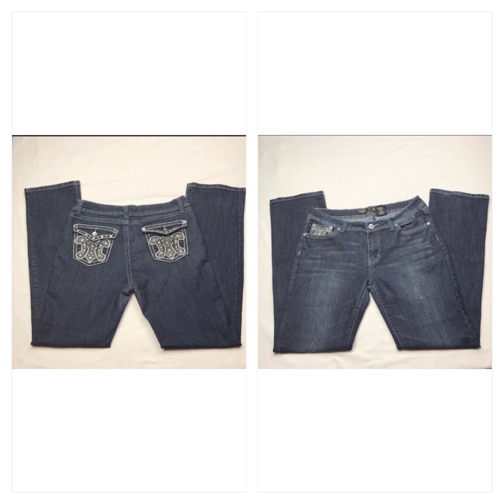 Jz premium embellished dark blue‎ straight leg Sz11